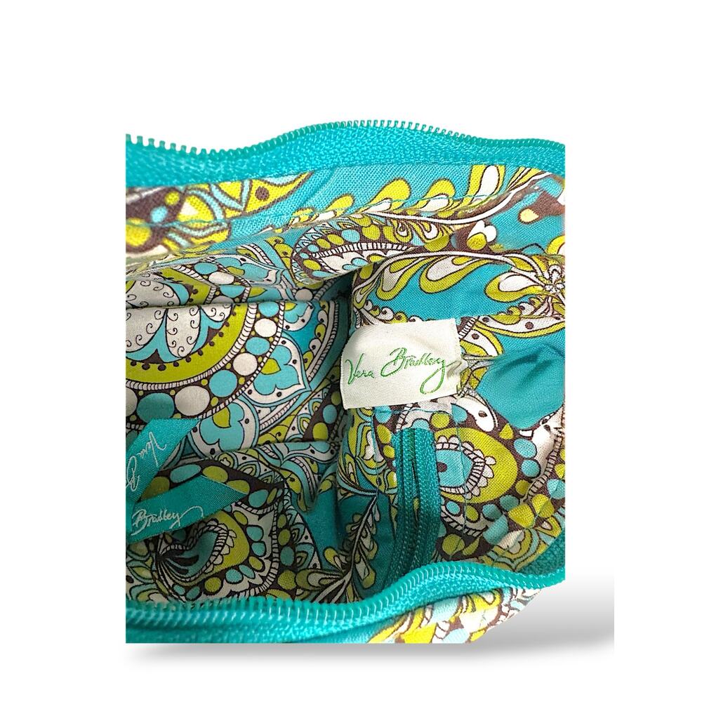 Vera Bradley Molly Hobo Bag Retired Peacock Blue Green Quilted Cotton - Picture 6 of 10